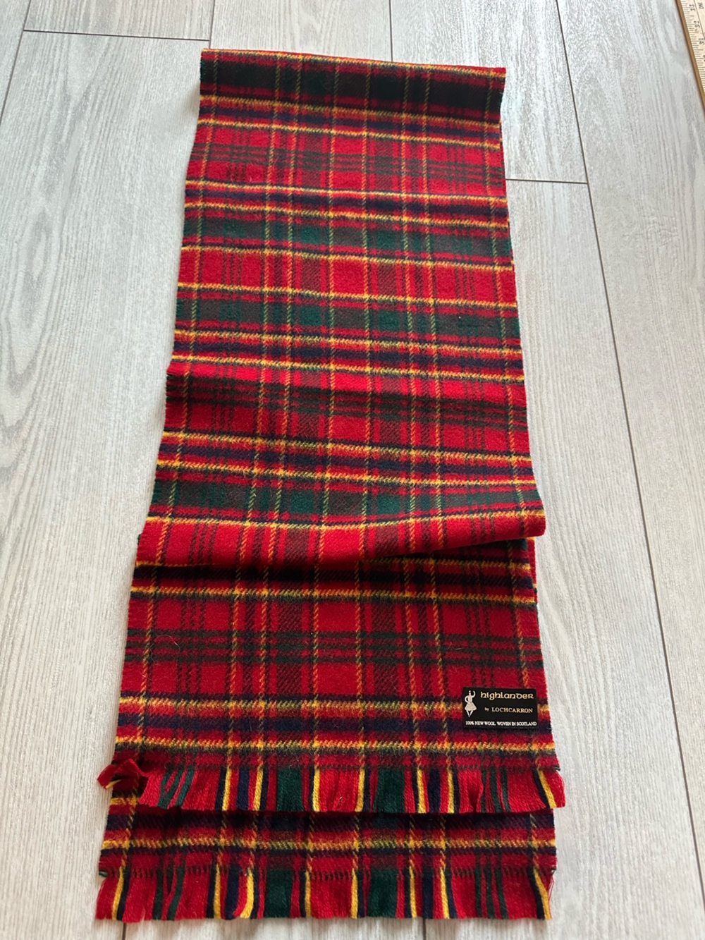 Kids Red Plaid Tartan Scarf by